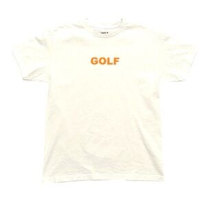 Golf Wang Orange Logo Tee Medium White T-Shirt with Orange Logo